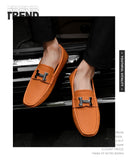 Men's Penny Loafers Genuine Leather Moccasin Driving Shoes Casual Slip On Flats Boat Mart Lion   