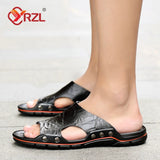 Design Summer Men's Slippers Outdoor Slides Non Slip Lightweight Beach Shoes Footwear MartLion   