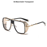 Cool Luxury SteamPunk Style Side Shield Sunglasses Men's Women Vintage Brand Design Shades 717 Mart Lion C6 UV400 