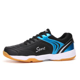 Men's and women's summer badminton shoes tennis table tennis shoes training sneakers MartLion black blue 36 