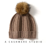 Women Wool Cashmere Slouchy Beanie Hat Ribbed Caps Soft Winter Warm Floor Price Hair Bonnet MartLion   