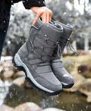  Winter Men's Boots Warm Plush Long  Waterproof Outdoor Sneakers High Top Non-slip Snow Hombre Fur Leisure Shoes MartLion - Mart Lion
