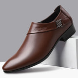 White Leather Dress Shoes Men's Spring Autumn Breathable Formal Derby Casual English MartLion D 38 