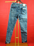 Jeans Black Label Tinted American  Street Wash Repair Low Raise Skinny Denim Jeans MartLion   