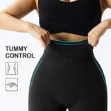 Seamless Knitted Fitness GYM Pants Women's High Waist and Hips Tight Peach Buttocks High Waist Nude Yoga Pants MartLion   