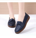 Women Flats Slip On Moccasins Spring Hollow Beige Casual Loafers Soft Sole Non Slip Breathable MartLion   