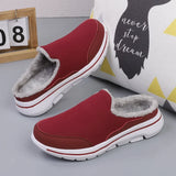 Winter Men's Shoes Plush Keep Warm Sneakers Lightweight Unisex Couples Zapatos De Hombre Slip-on Designer MartLion Red 48 