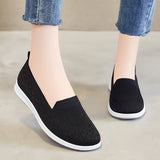 Women's Loafers Platform Flats Ladies Shoes On Office Breathable Elegant With Low Heels Cotton Soft MartLion   