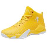 Non-slip Basketball Shoes Men's Air Shock Outdoor Trainers Light Sneakers Young Teenagers High Boots Basket Mart Lion Yellow 37 