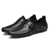 Genuine Leather Luxury Men's Octopus Casual Loafers Dress Formal Moccasins Footwear Driving Sandals Shoes MartLion   