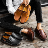 Leather Men Shoes Casual Men Loafers Slip On Leather Shoes Men MartLion   