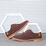  Suede Leather Men's Walking Shoes Oxford Casual Classic Sneakers Footwear Dress Driving Flats Mart Lion - Mart Lion