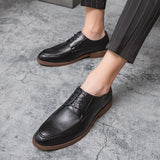 Men's Dress Shoes Elegant microfiber Leather Formal Oxfords Mart Lion   