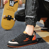 Classic Printed Men's Green Sneakers Breathable Flat Skateboard Shoes Casual Lace-up Low Basket Homme MartLion   