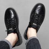 Retro Style Cow Leather Men Shoes Oxford Sneakers  Man Casual Lace Up Leisure Walk Footwear Outdoor MartLion   