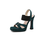 Summer Black Green Women Sandals Platform High Heels Lady Shoes MartLion   