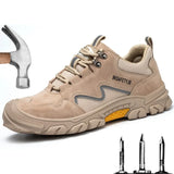 Breathable Labor Protection Shoes Steel Bao-head Anti Smashing Rubber Tire Sole Work Men's Lightweight Non Slip Safety MartLion   