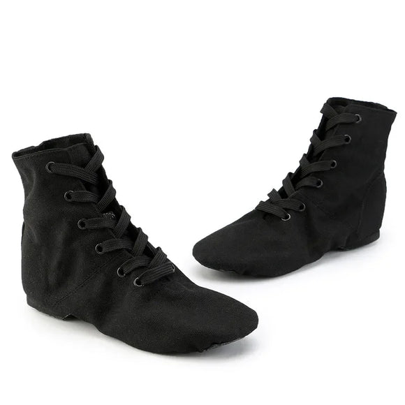  High-top Adult Children's Ballet Shoes Canvas Jazz Boots Soft-soled Dance Exercise Women's Modern Dance MartLion - Mart Lion