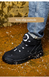  Men's Safety Boots Women Autumn Winter Rotating Buttons Steel Toe Work Indestructible Protective Work Safety Shoes MartLion - Mart Lion
