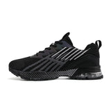 Marathon Running Shoes Men's Breathable Sneakers Summer Lightweight Mesh Sports Outdoor Lace up Training Shoes MartLion Black 39 