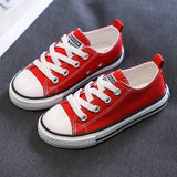 Spring Autumn Children Low-top Canvas Shoes Baby Soft Casual Girls White Board Sneakers Boys Breathable MartLion Red 32 