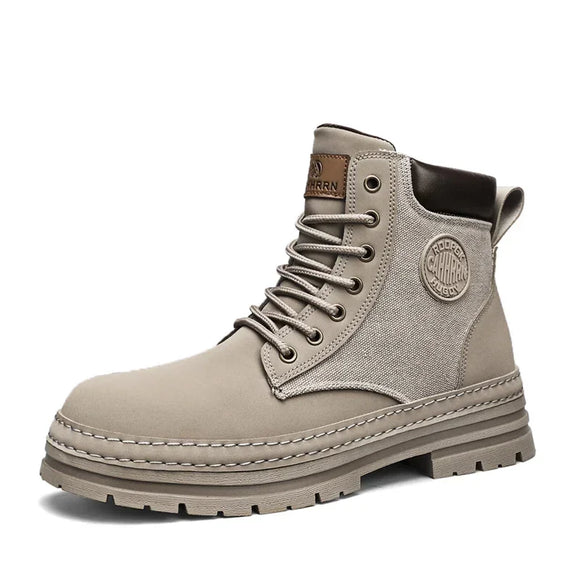 Selling Wear-resistant Outdoor Leather Men's Ankle Boots Casual Shoes High Boots Sneakers MartLion