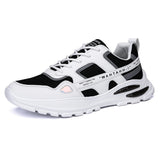 Breathable Running Shoes Men's Trendy Sneakers Light Vulcanized Non-slip Footwear MartLion black white 39 