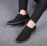 Men's Casual Lace-up Shoes Suede Leather Light Driving Flats Classic Outdoor Oxfords Mart Lion   