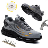 Men's Safety Shoes with Metal Toe Indestructible Ryder Work Boots with Steel Toe Waterproof Breathable Sneakers MartLion   