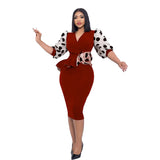 Women's Dress Elegant Dress Summer Office Lady Pencil waist Bodycon Midi Dresses Party MartLion   