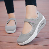 Shoes Women Walking Sneakers Mary Janes Mesh Casual Platform Slip on Loafers Breathable Summer Outdoor Mart Lion   