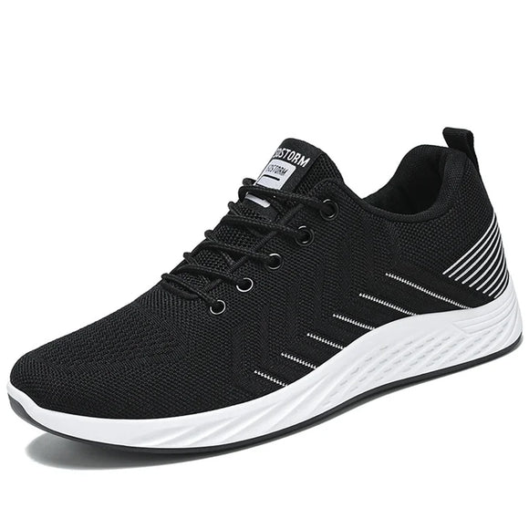 Men's Breathable Sneakers Spring Summer Shoes Lace Up Mesh Trend Style Zapatos De Hombre Driving MartLion black grey 39 