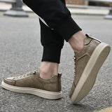 Spring Outdoor Sneakers Shoes Genuine Leather Casual Men's Oxford Jogging Dress MartLion   