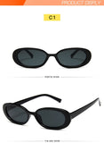 Oval Rectangle Sunglasses Ladies Summer Beach Glasses Trendy Vintage Eyewear Men's Women's Travel Shades MartLion   