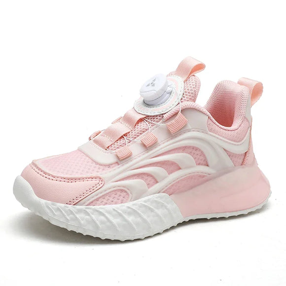 Children Tennis For Girls and Boys White School Shoes Kids Sneakers Button Lightweight Flats MartLion pink 28 