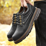 Designer Men's Shoes Casual British Formal Outdoor Waterproof Work Mart Lion   