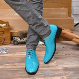 High Heel Leather Shoes Men Shoes Elevator Shoes Oxfords Pointed Toe Formal Luxury Wedding Party MartLion   