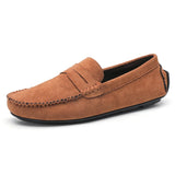Trend Suede Men's Casual Shoes Breathable Comfort Slip-on Driving Lazy Luxury Loafers Moccasins MartLion Apricot 41 