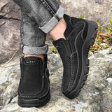 Men's Winter shoes Outdoor Rubber Soled Non-slip Leather Boots Leisure Walk Ankle Motocross MartLion   