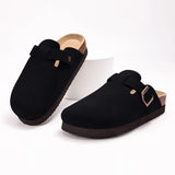 Women Classic Platform Clogs Slippers Girls Suede Clogs Slippers Thick Soles Cork MartLion   