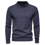 Winter Thick Men's Sweaters Casual Turtle Neck Solid Color Warm Slim Turtleneck Sweaters Pullover MartLion