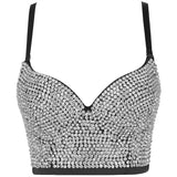 Women Bra Rhinestone Corset Party Clothes Lady Push Up Bra Woman Tops Clothing Gothic Shaper Vintage Bra Underwear MartLion   