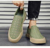 Shoes Men's Spring Summer Breathable Fabric Casual Print Flat Skateboard Slip-on Loafers Mart Lion   