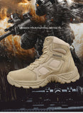 Military Boots Men's Summer Tactical Breathable Light Army With Side Zipper Outdoor Camping Mart Lion   