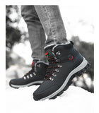 Men's Boots Waterproof Leather Sneakers Super Warm Military Outdoor Hiking Winter Work Shoes Mart Lion   