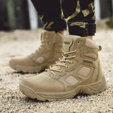 Men's Boots Military Special Force Tactical Desert Combat Ankle Army Work Shoes Leather Snow Mart Lion   