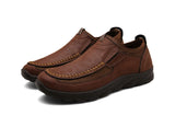 Hiking Shoes Men's Lightweight Loafers Slip-On Leather Moccasins Driving Caminhadas Trekking MartLion   