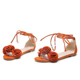 Summer Sweet Orange Yellow Women Casual Sandals Pink Lady Beach Shoes MartLion Orange 14 