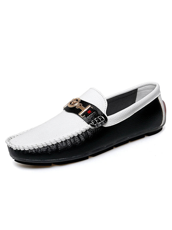 Classic Loafers Shoes Men's Flat Casual Leather Slip-on Driving Mocasines Hombre MartLion baihei 8913 38 CHINA