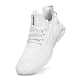 Men's Sneakers Breathable Running Shoes Light Casual Footwear Classic Vulcanized Trendy Mesh MartLion 3053-white 39 